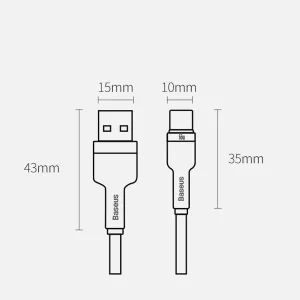 کابل تبدیل USB به USB-C بیسوس مدل HIGH CURRENT 66W طول 1 متر