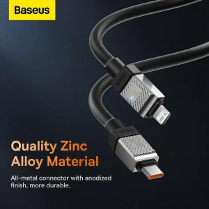 کابل تبدیل USB-C به لایتنینگ بیسوس مدل cakw000101 طول 2متر
