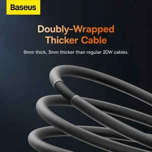 کابل تبدیل USB-C به لایتنینگ بیسوس مدل cakw000101 طول 2متر