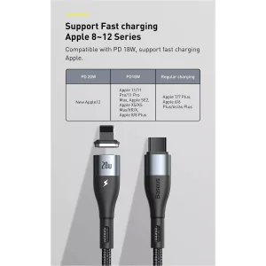کابل تبدیل USB-C به لایتنینگ باسئوس مدل CATLXC-01 طول 1 متر
