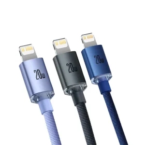 کابل تبدیل USB-C به لایتنینگ باسئوس مدل Crystal Shine Series طول 2 متر
