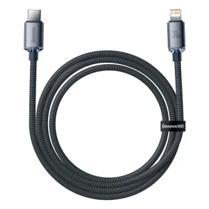 کابل تبدیل USB-C به لایتنینگ باسئوس مدل Crystal Shine Series طول 2 متر
