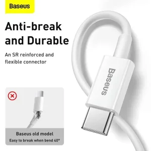 کابل تبدیل usb-c به لایتنینگ باسئوس مدل CATLYS-C02 طول 2 متر