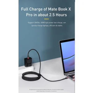 کابل USB-C باسئوس مدل Cafule PD 100W طول 2 متر