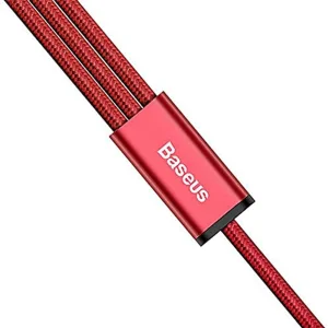 کابل تبدیل USB به لایتنینگ /MicroUSB/لایتنینگ باسئوس مدل CAMLL-SU09 طول 1.2 متر