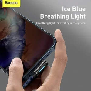 کابل تبدیل USB-C به لایتنینگ باسئوس مدل Legend Series Elbow Fast Charging 20W طول 2 متر