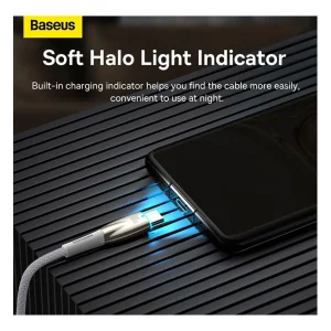 کابل تبدیل USB به USB-C بیسوس مدل  Glimmer Series Fast 100w طول 1 متر
