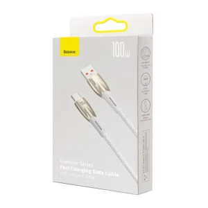 کابل تبدیل USB به USB-C بیسوس مدل  Glimmer Series Fast 100w طول 1 متر