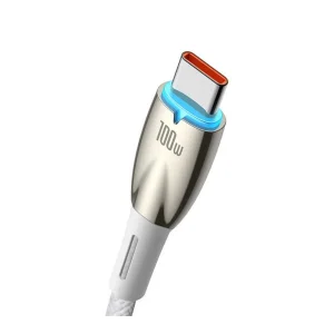 کابل تبدیل USB به USB-C بیسوس مدل  Glimmer Series Fast 100w طول 1 متر