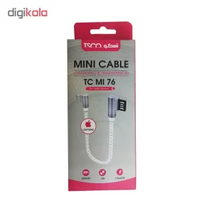 کابل تبدیل USB به لایتنینگ تسکو مدل TC MI76 طول 0.2 متر