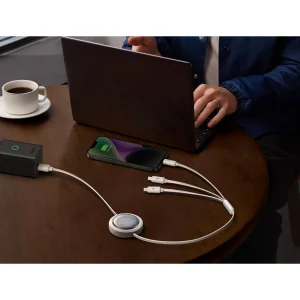 کابل تبدیل USB به USB-C / microUSB / لایتنینگ باسئوس مدل Free2Draw 3.5A طول 1.1 متر
