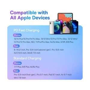 کابل تبدیل USB-C به لایتنینگ بیسوس مدل Explorer Series 20W طول 1 متر