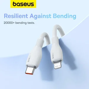 کابل تبدیل USB-C به لایتنینگ بیسوس مدل  Pudding P10355701221  طول 2 متری