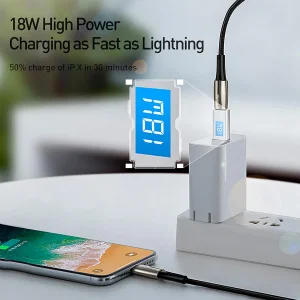 کابل تبدیل USB-C به لایتنینگ باسئوس مدل CATLRD-01 طول 1.3 متر
