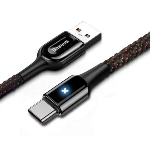 کابل تبدیل USB به USB-C باسئوس مدل X-SHAPED light cable طول 1 متر