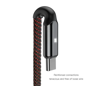 کابل تبدیل USB به USB-C باسئوس مدل X-SHAPED light cable طول 1 متر