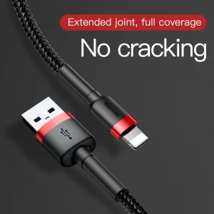 کابل تبدیل USB به لایتنینگ باسئوس مدل CALKLF-C19 Cafule طول 2 متر
