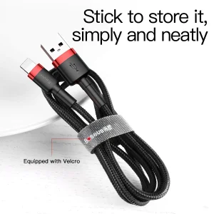 کابل تبدیل USB به لایتنینگ باسئوس مدل CALKLF-C19 Cafule طول 2 متر