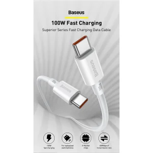 کابل USB-C بیسوس مدل Superior Series 2 240W طول 1 متر