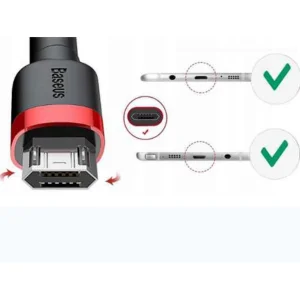 کابل تبدیل USB به microUSB باسئوس مدل CAMKLF طول 2 متر