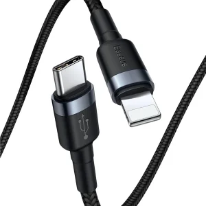 کابل تبدیل USB-C به لایتنینگ باسئوس مدل CATLKLF-G1 Cafule طول 1 متر