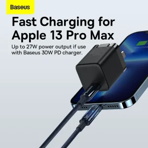 کابل USB-C به لایتنینگ باسئوس مدل CATS0001 طول 2 متر