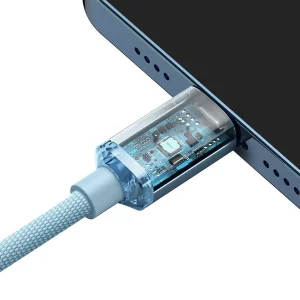 کابل USB-C به لایتنینگ باسئوس مدل Crystal Shine Series 20W طول 1.2 متر