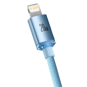 کابل USB-C به لایتنینگ باسئوس مدل Crystal Shine Series 20W طول 1.2 متر