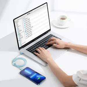 کابل USB-C به لایتنینگ باسئوس مدل Crystal Shine Series 20W طول 1.2 متر