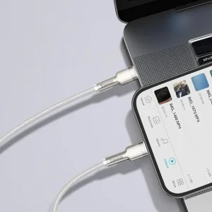 کابل USB-C به لایتنینگ باسئوس مدل Crystal Shine Series 20W طول 1.2 متر