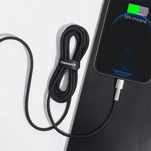 کابل تبدیل USB-C به لایتنینگ بیسوس مدل CATLJK-A01 Zinc Alloy PD20W طول 1 متر