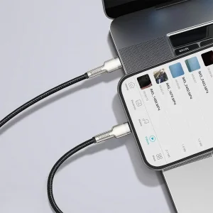 کابل تبدیل USB-C به لایتنینگ بیسوس مدل CATLJK-A01 Zinc Alloy PD20W طول 1 متر
