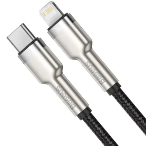 کابل تبدیل USB-C به لایتنینگ بیسوس مدل CATLJK-A01 Zinc Alloy PD20W طول 1 متر