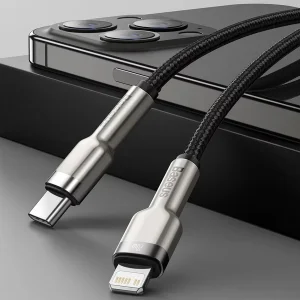 کابل تبدیل USB-C به لایتنینگ بیسوس مدل CATLJK-A01 Zinc Alloy PD20W طول 1 متر