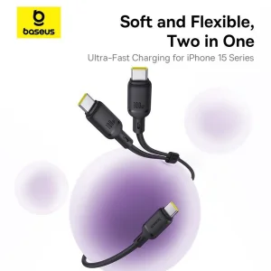 کابل USB-C بیسوس مدل Pudding Series طول 1.5 متر
