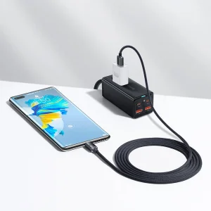کابل تبدیل USB به USB-C باسئوس مدل Crystal Shine طول 2 متر