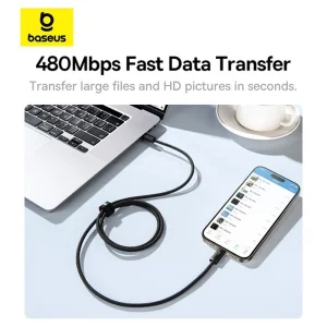 کابل تبدیل USB-C به USB-C بیسوس مدل Dynamic 3 Series 100W طول 2 متر