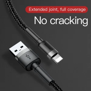 کابل USB به لایتنینگ باسئوس مدل RG1 gray 2A طول 3 متر