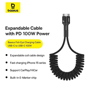 کابل تبدیل USB-C بیسوس مدل Fish-Eye 100W طول 1 متر