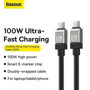 کابل USB-C بیسوس مدل CoolPlay Series 100W طول 2 متر