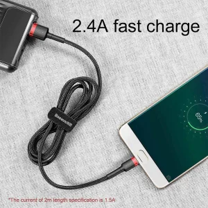 کابل تبدیل USB به microUSB باسئوس مدل Cafule طول 2 متر