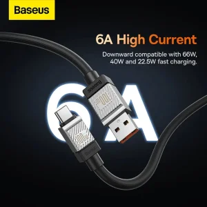 کابل تبدیل USB به USB-C بیسوس مدل CoolPlay Series 100w طول 1 متر