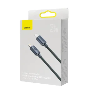 کابل تبدیل USB-C به لایتنینگ بیسوس مدل Crystal Shine طول 1.2 متر