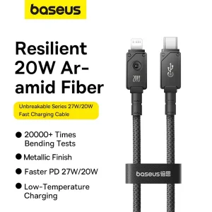 کابل تبدیل USB-C به لایتنینگ بیسوس مدل B-P103 طول 1 متر
