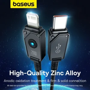 کابل تبدیل USB-C به لایتنینگ بیسوس مدل B-P103 طول 1 متر