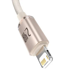 کابل USB به لایتنینگ باسئوس مدل  Crystal Shine Series طول 2 متر