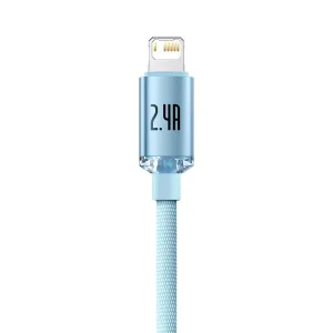 کابل USB به لایتنینگ باسئوس مدل  Crystal Shine Series طول 2 متر