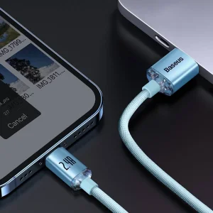 کابل USB به لایتنینگ باسئوس مدل  Crystal Shine Series طول 2 متر