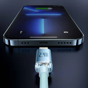 کابل USB به لایتنینگ باسئوس مدل  Crystal Shine Series طول 2 متر