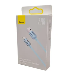 کابل USB به لایتنینگ باسئوس مدل  Crystal Shine Series طول 2 متر